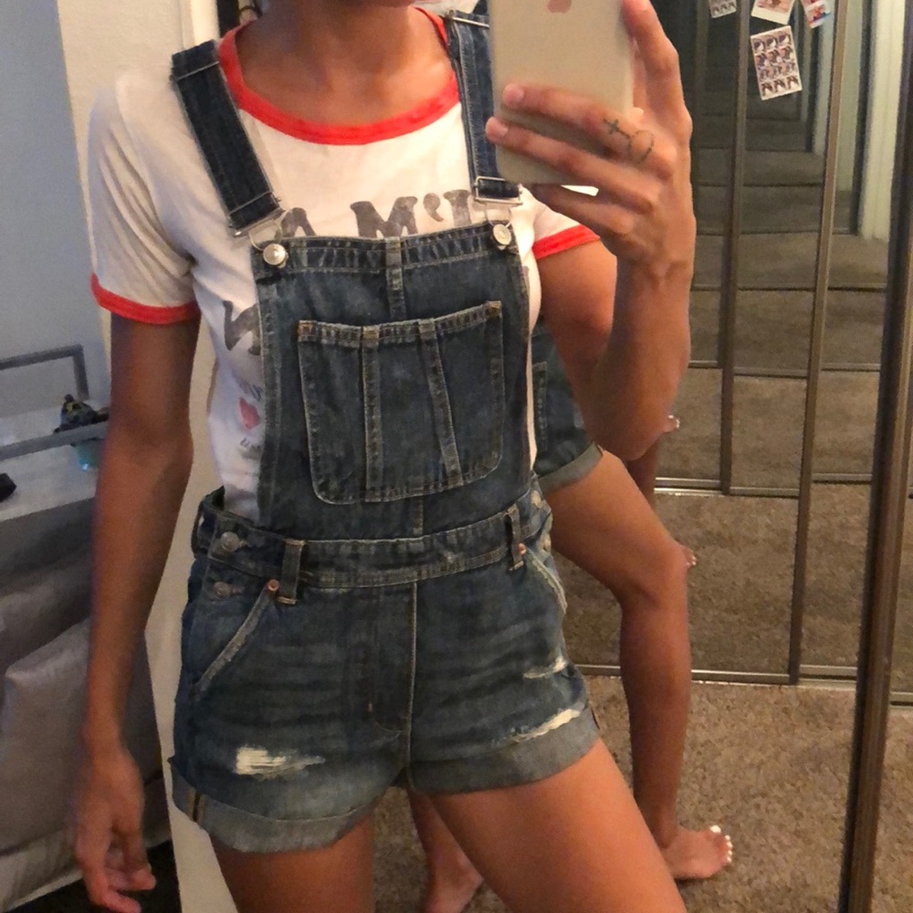 H&M Denim Overall Shorts